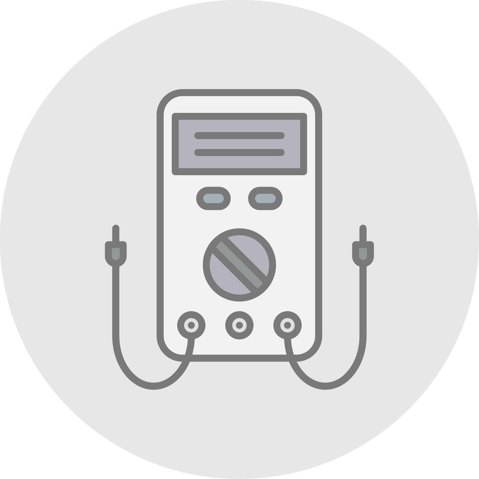 Multimeter Line Filled Light Icon vector