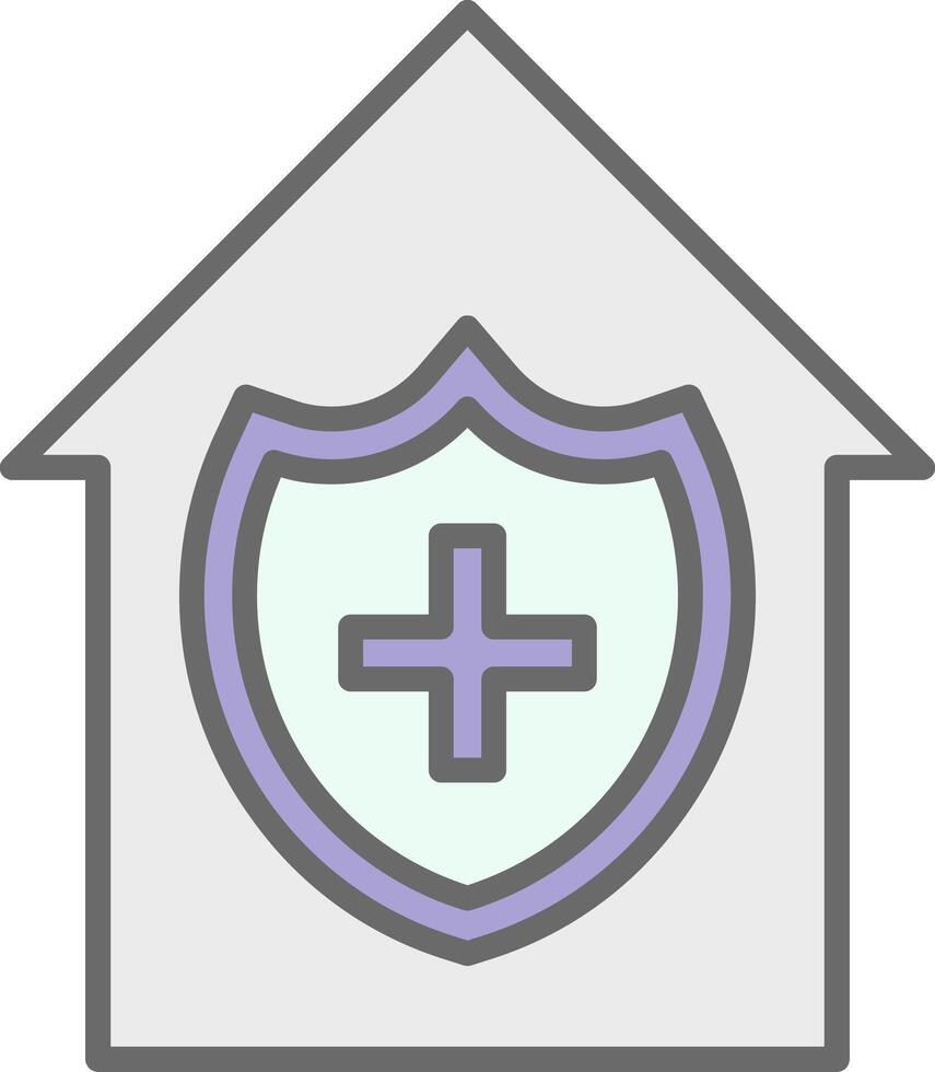 House Line Filled Light Icon vector