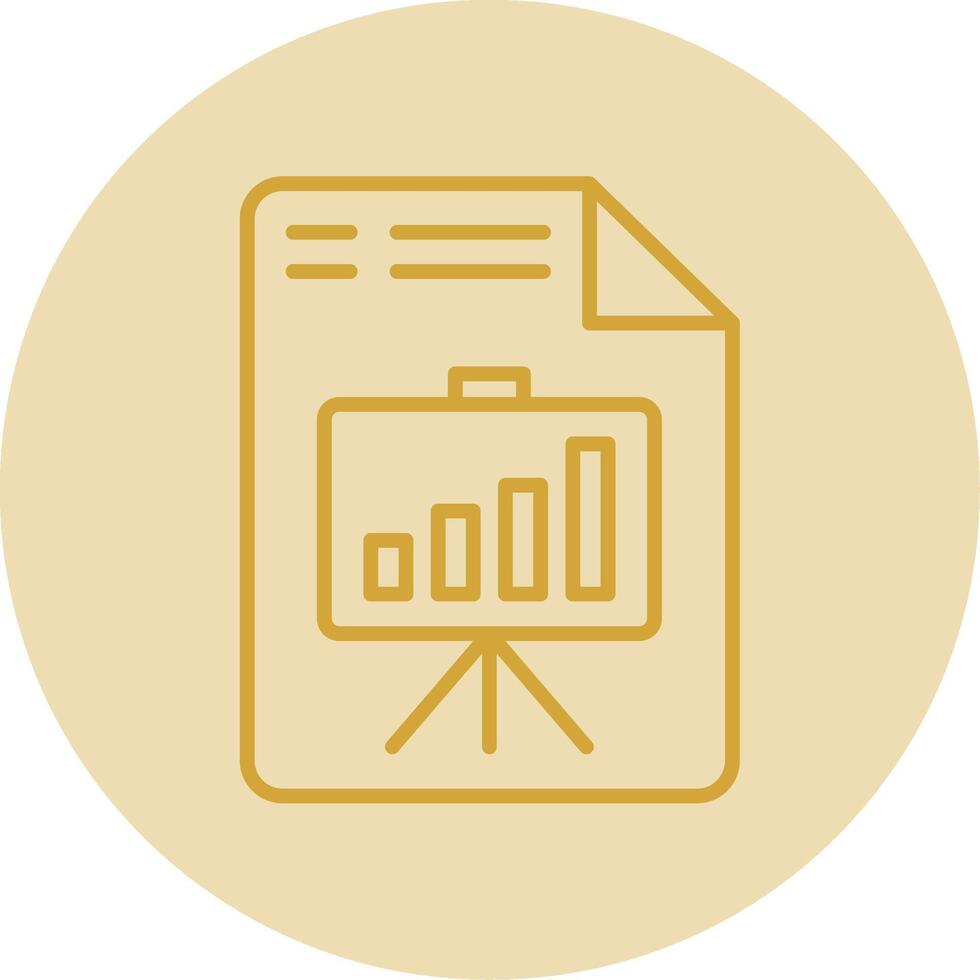 Presentation Line Yellow Circle Icon vector