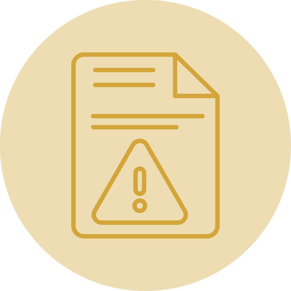 Documents Line Yellow Circle Icon vector