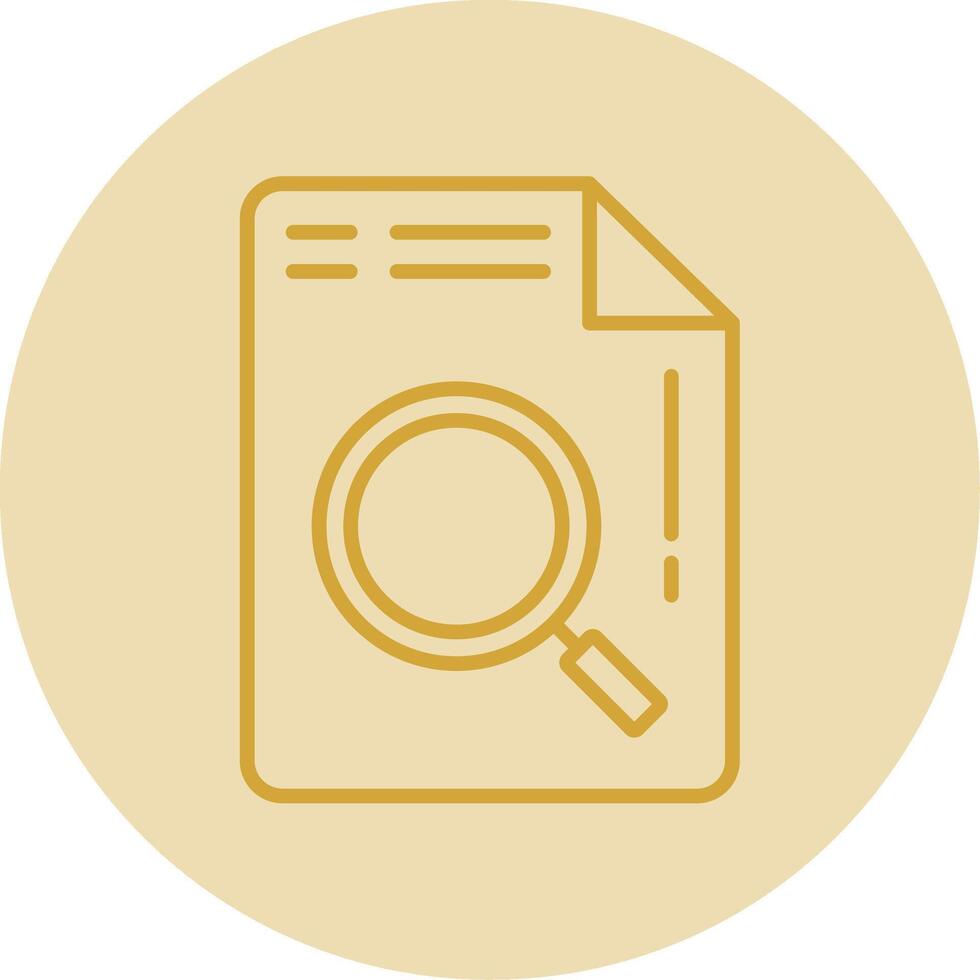 Document Line Yellow Circle Icon vector