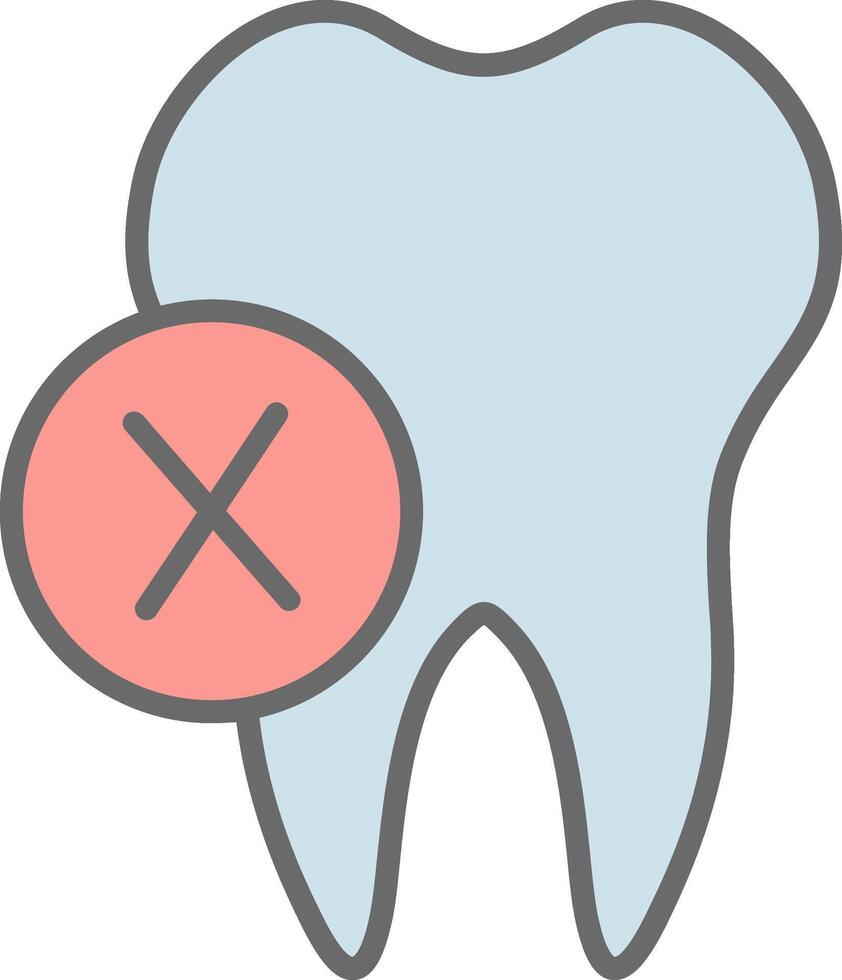 Dentist Line Filled Light Icon vector