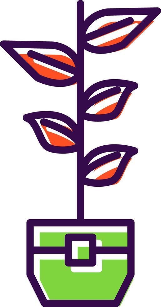Rubber Plant filled Design Icon vector