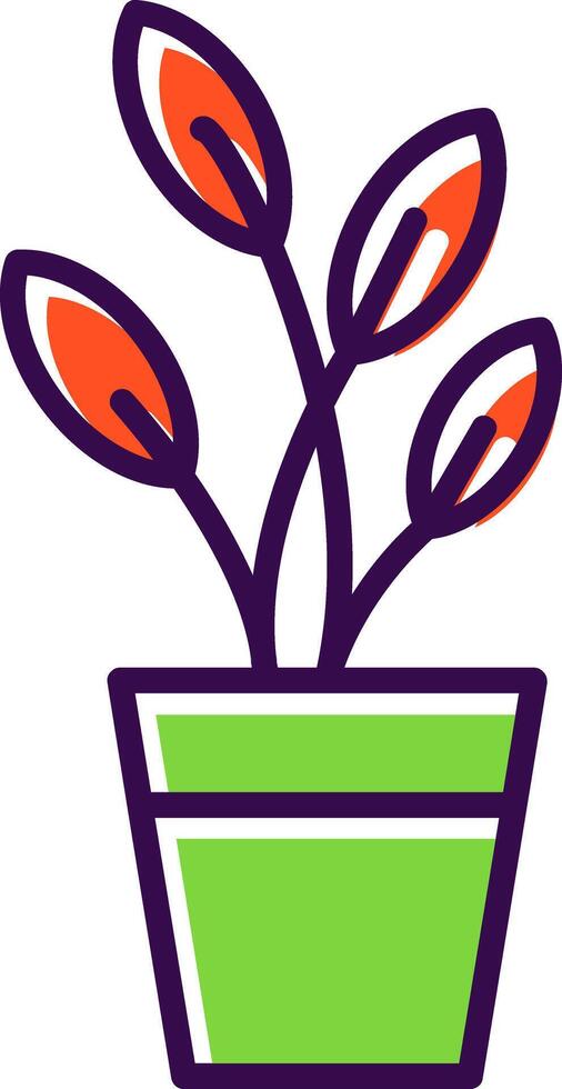 Dumb Cane filled Design Icon vector