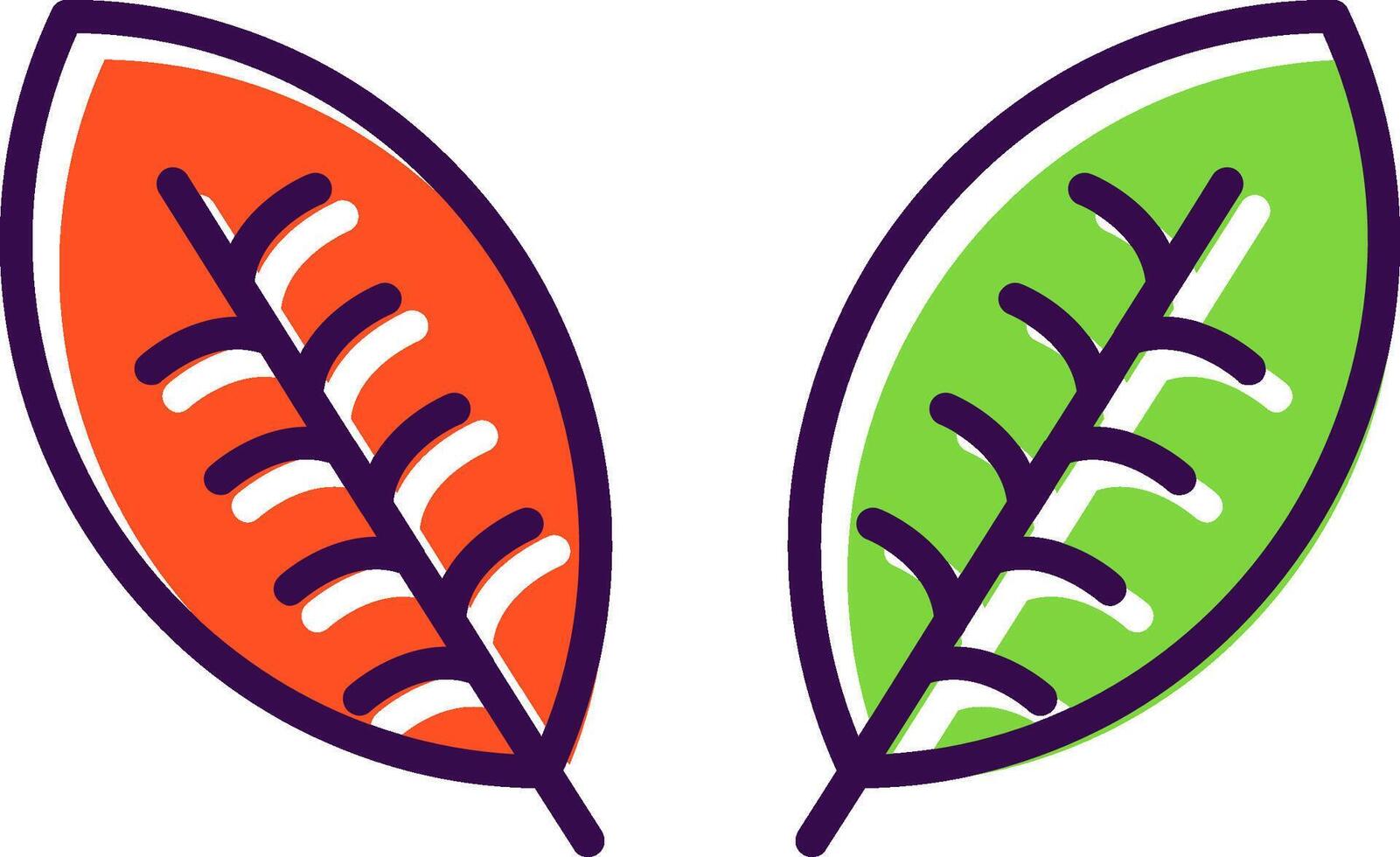 Leaves filled Design Icon vector