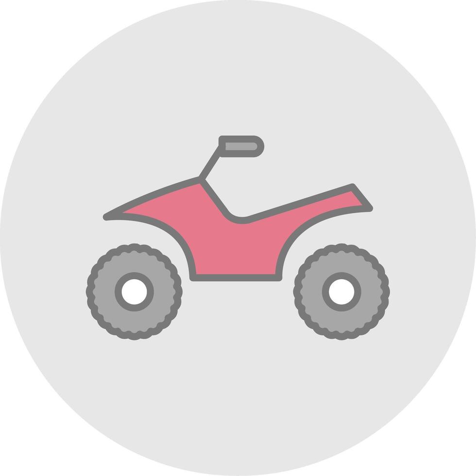 Quad Line Filled Light Icon vector