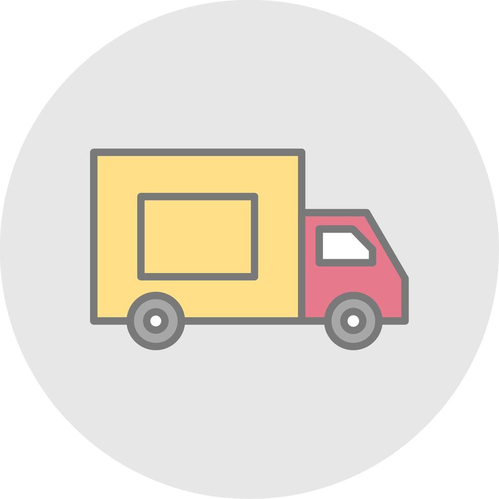 Truck Line Filled Light Icon vector