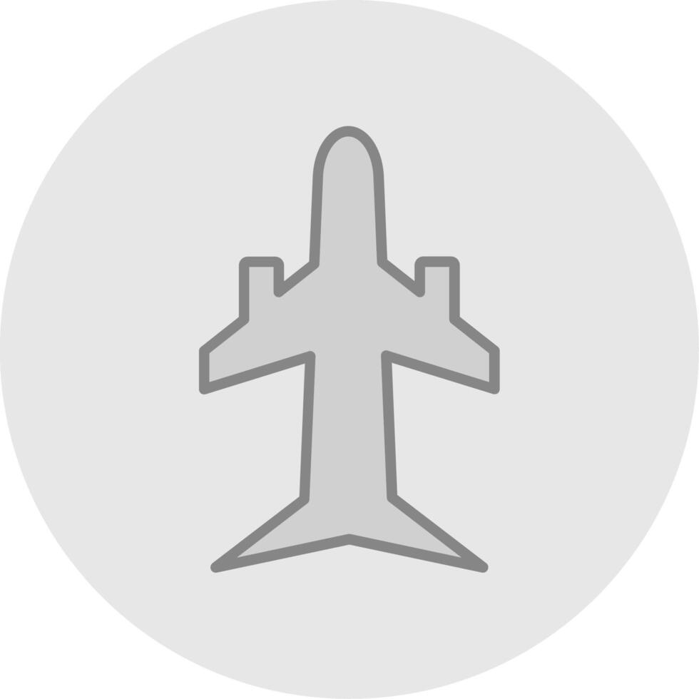 Plane Line Filled Light Icon vector