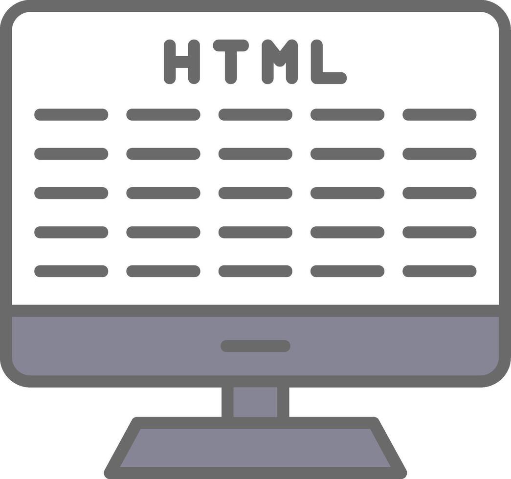 Web Development Line Filled Light Icon vector