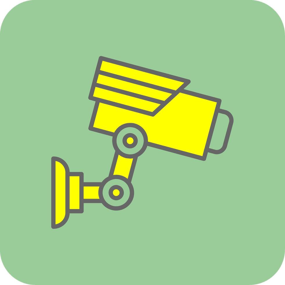 Cctv Filled Yellow Icon vector