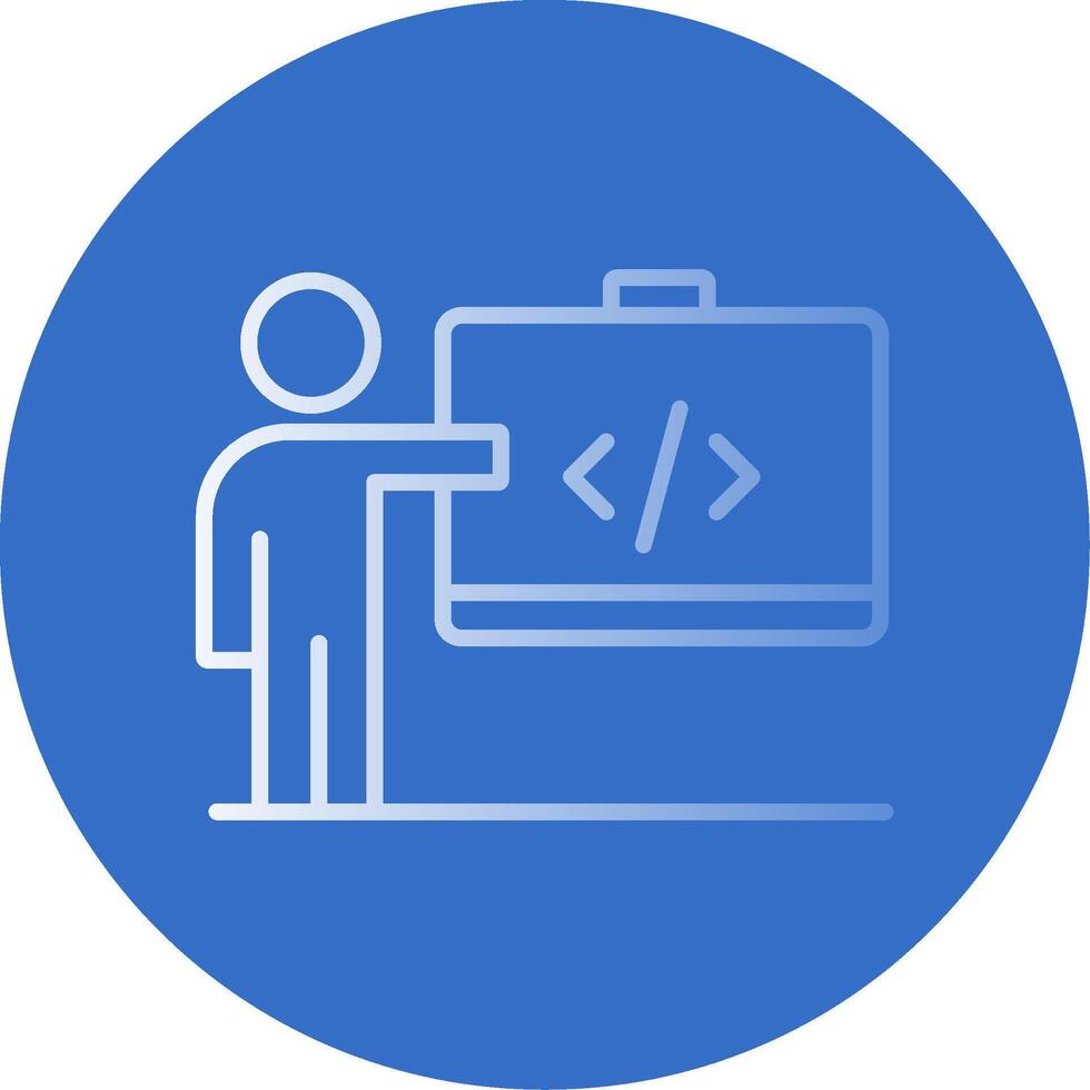Presentation Flat Bubble Icon vector