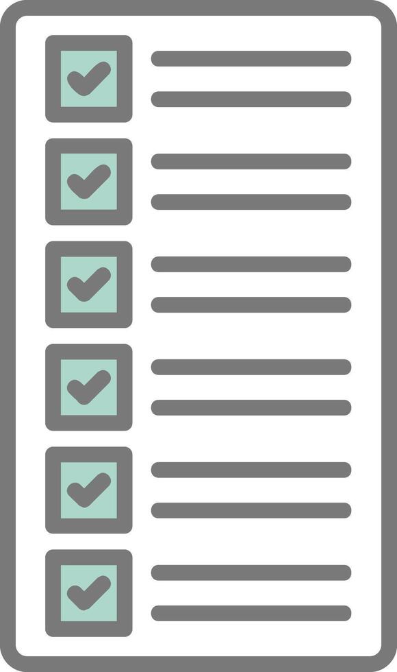List Line Filled Light Icon vector