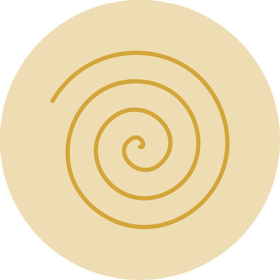 Spin Drum Line Yellow Circle Icon vector