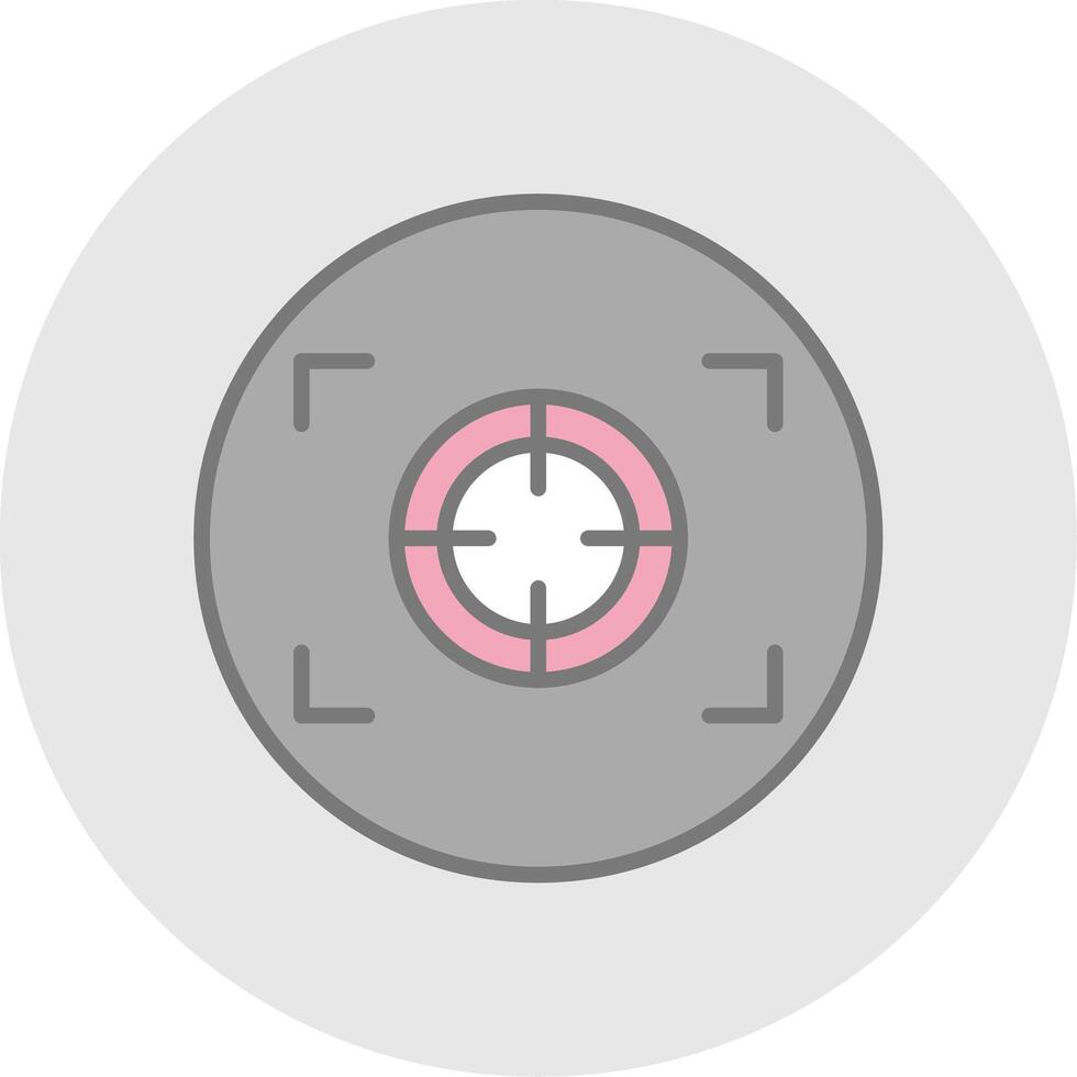 Focus Line Filled Light Icon vector