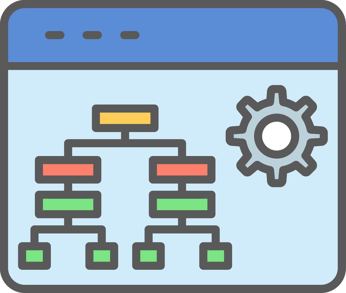 Hierarchy Line Filled Light Icon vector