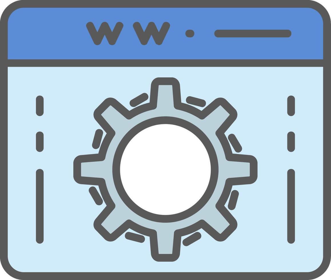 Web Optimization Line Filled Light Icon vector