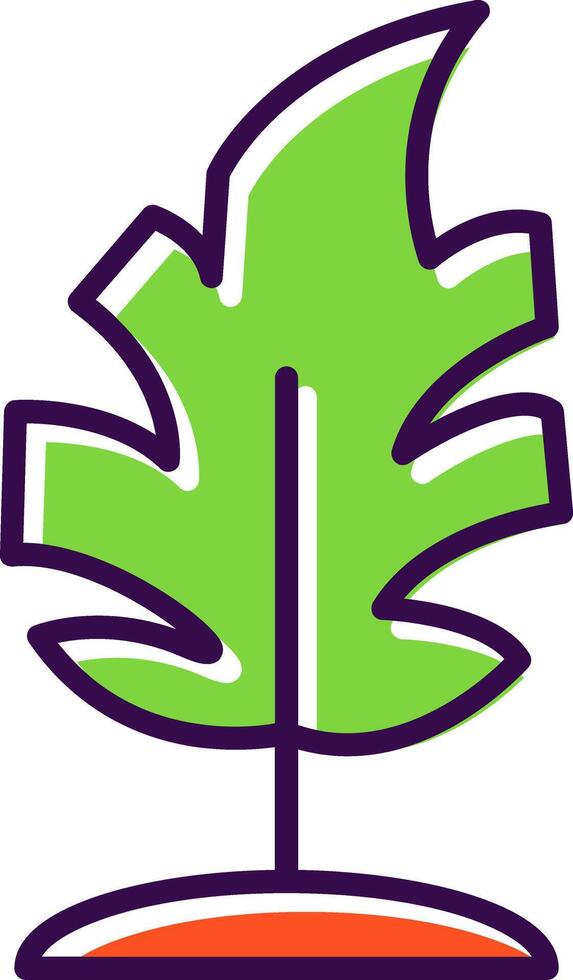 Monstera Leaf filled Design Icon vector