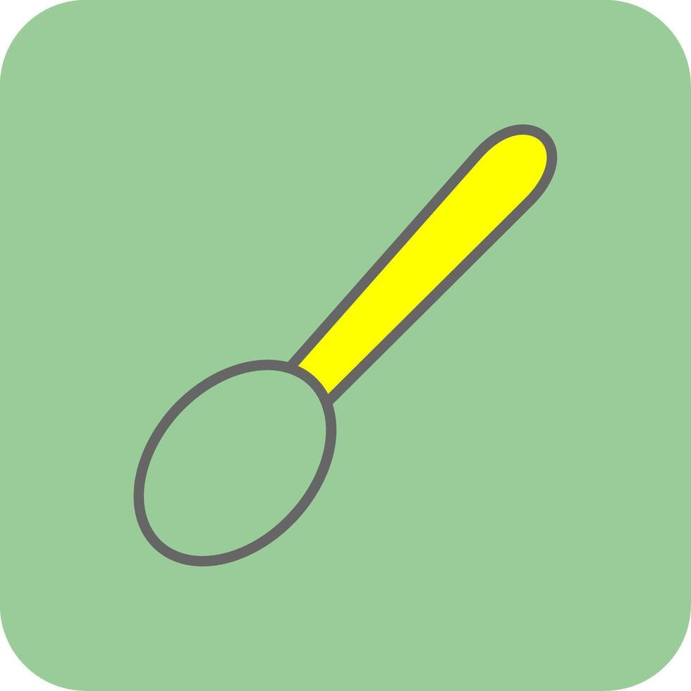 Spoon Filled Yellow Icon vector