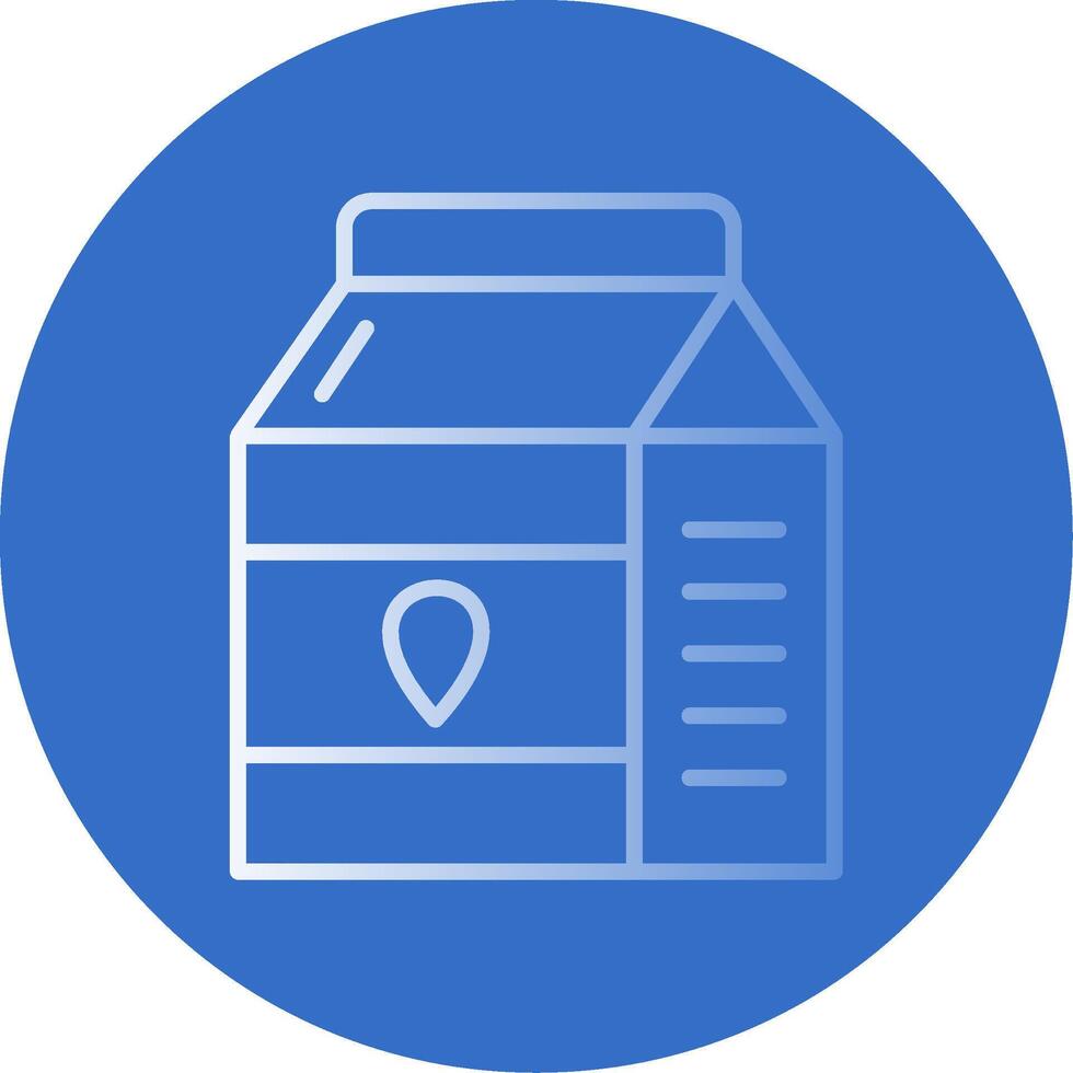 Leche plano burbuja icono vector