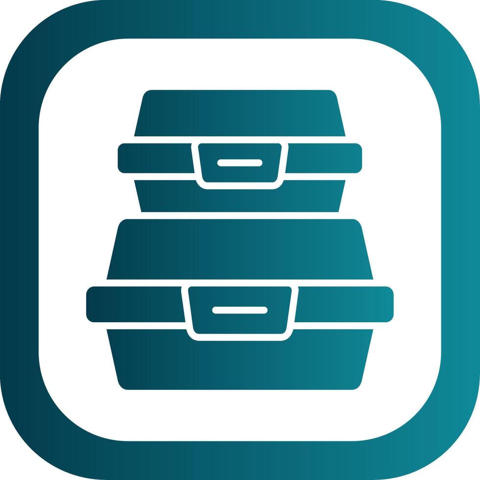 Food Container Filled Yellow Icon vector
