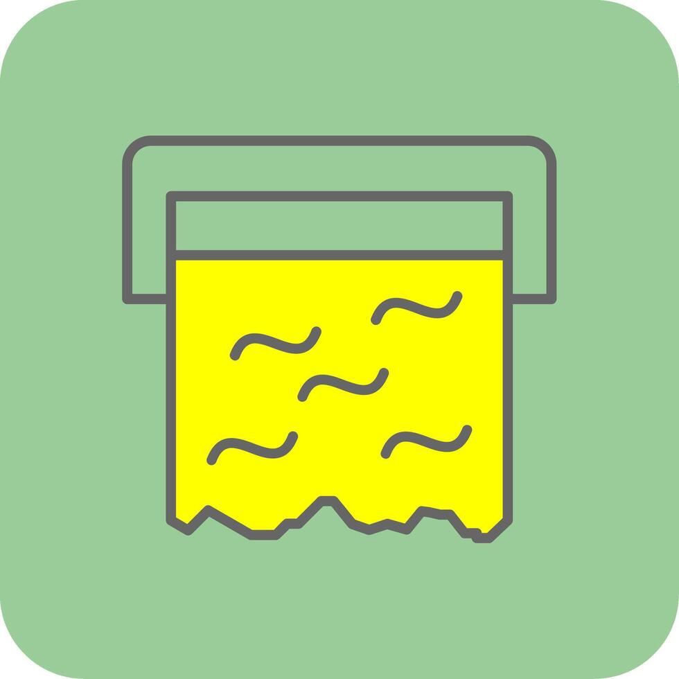 Foil Filled Yellow Icon vector