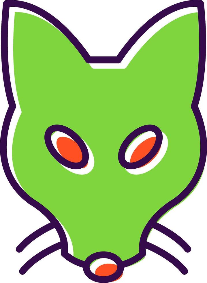 Fox filled Design Icon vector