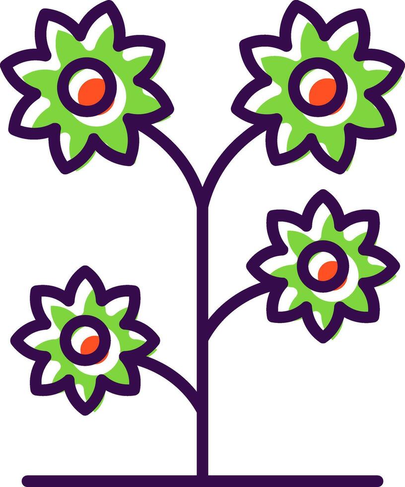 Flower filled Design Icon vector