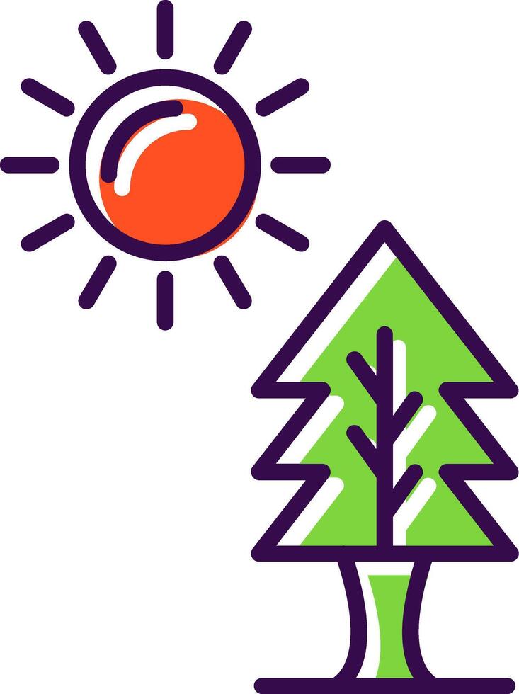 Sun filled Design Icon vector