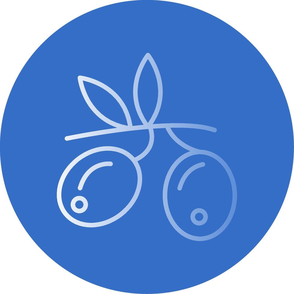 Olives Flat Bubble Icon vector