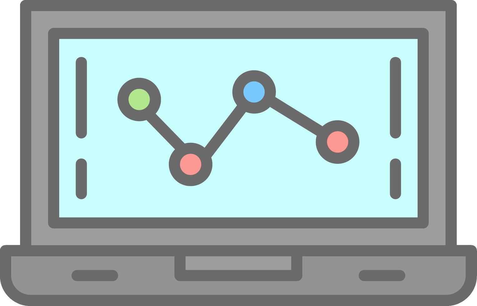 Data Report Line Filled Light Icon vector