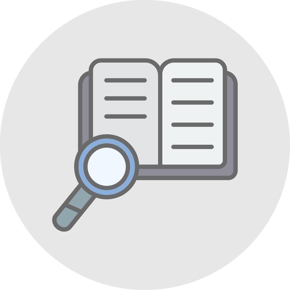 Research Line Filled Light Icon vector