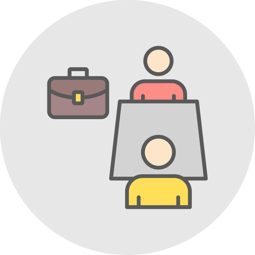 Business Meeting Line Filled Light Icon vector