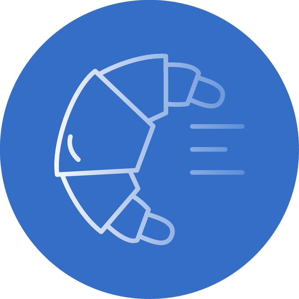 Croissant Flat Bubble Icon vector
