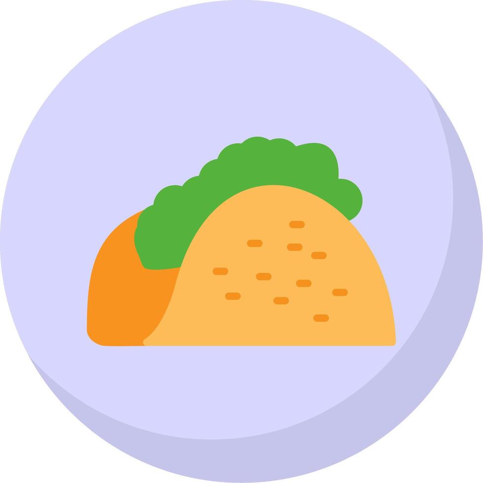 Taco Flat Bubble Icon vector