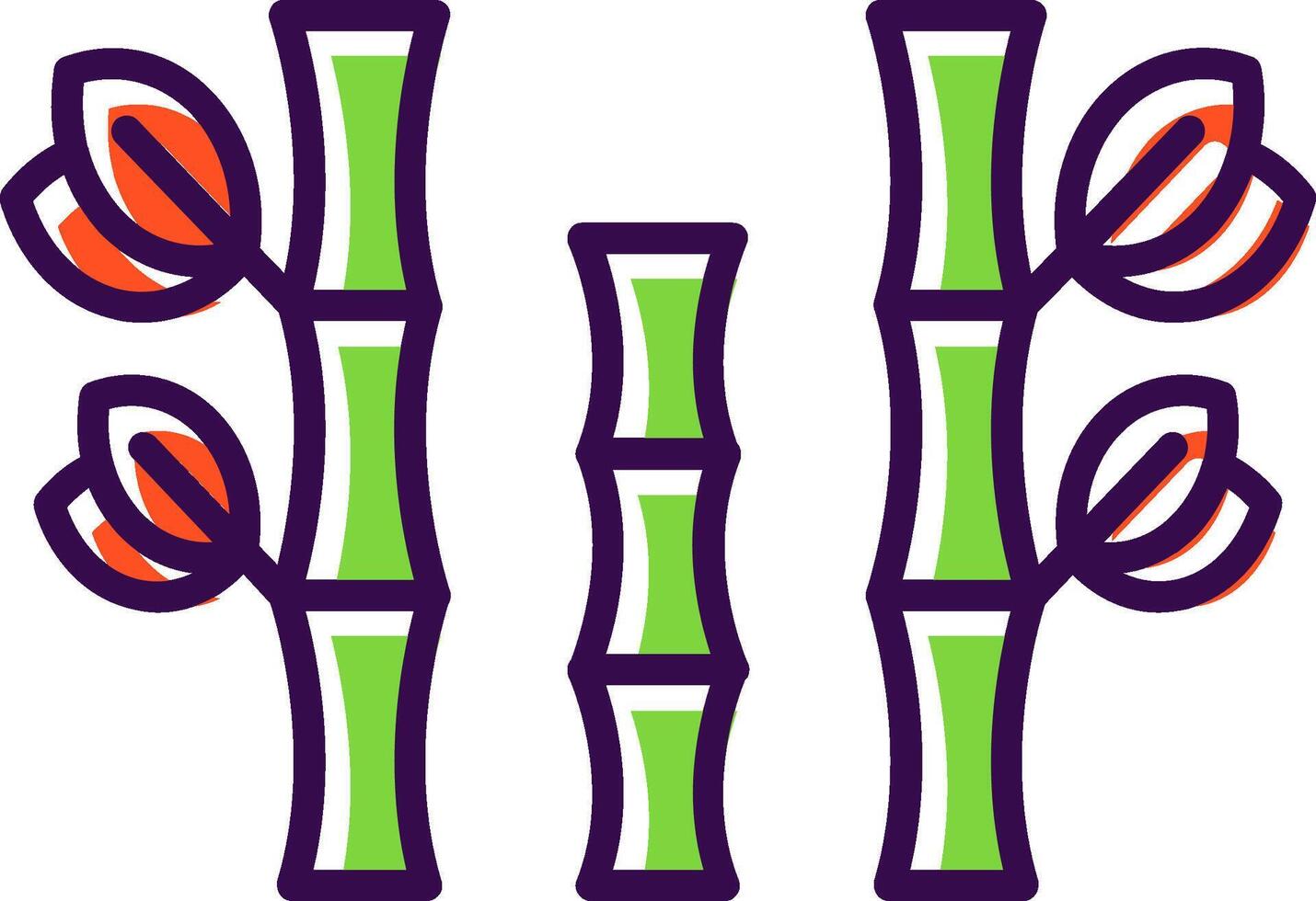 Bamboo filled Design Icon vector