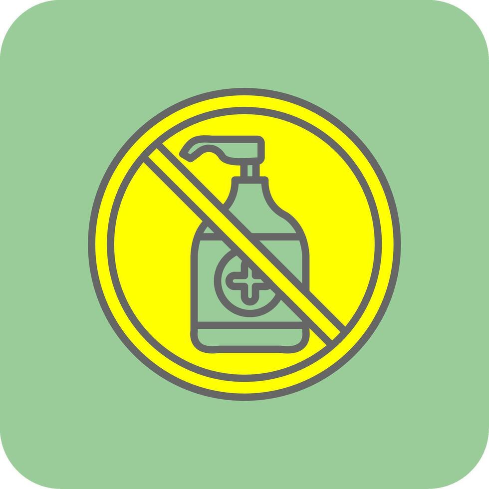 Prohibited Sign Filled Yellow Icon vector