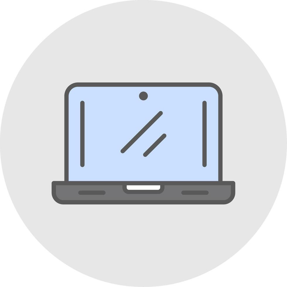 Laptop Line Filled Light Icon vector