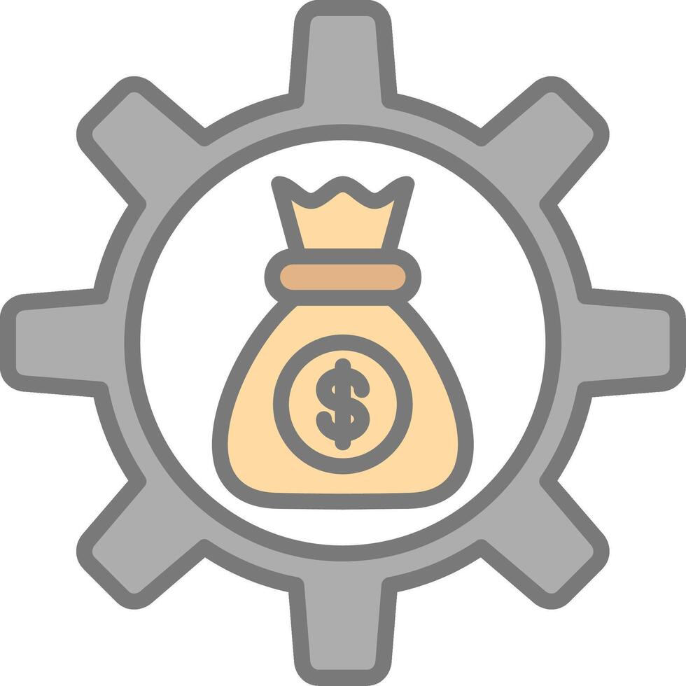 Asset Management Line Filled Light Icon vector