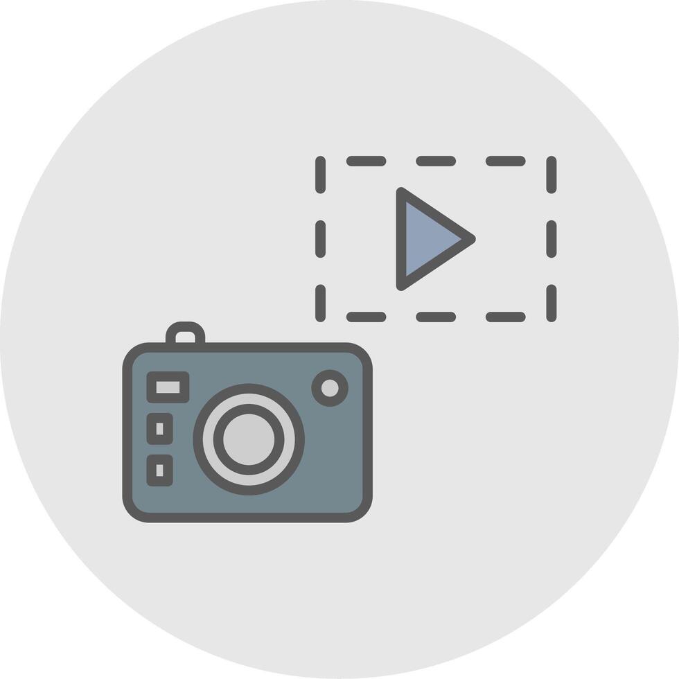Camera Line Filled Light Icon vector