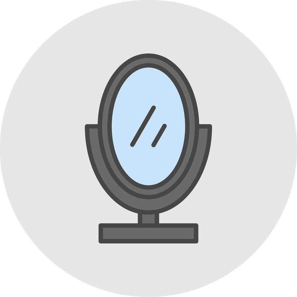 Mirror Line Filled Light Icon vector