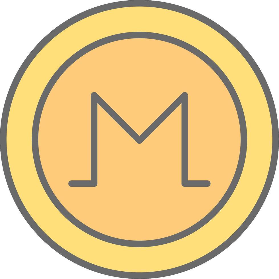 Monero Line Filled Light Icon vector