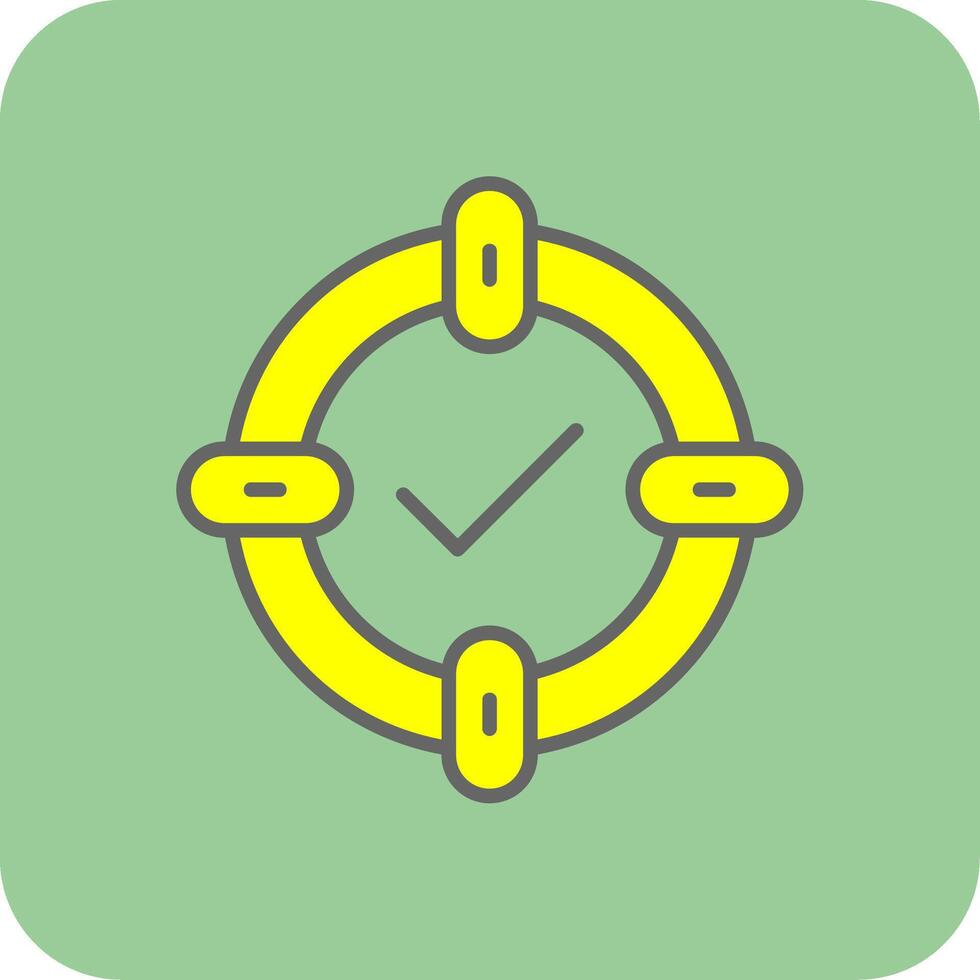 Target Filled Yellow Icon vector