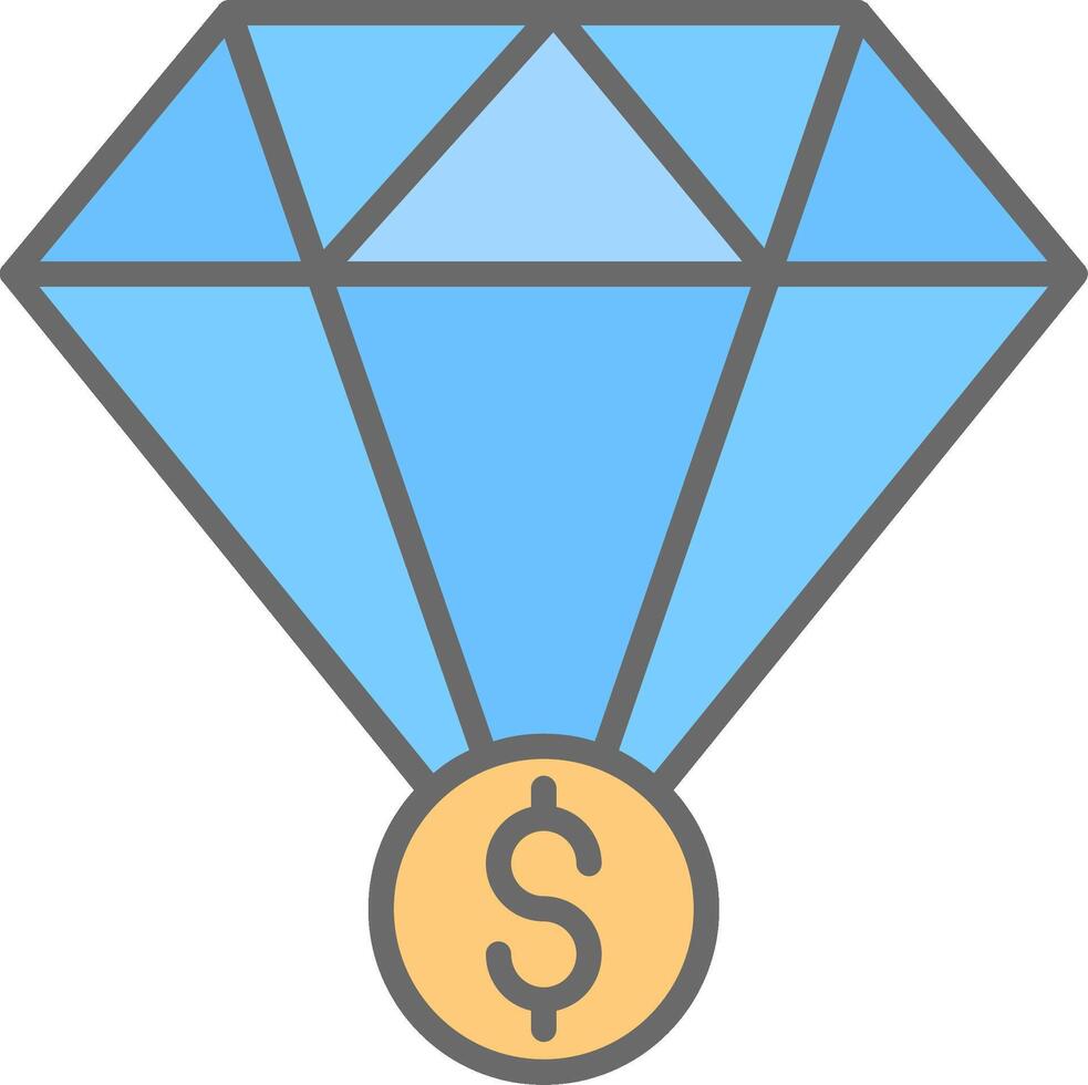 Value Line Filled Light Icon vector