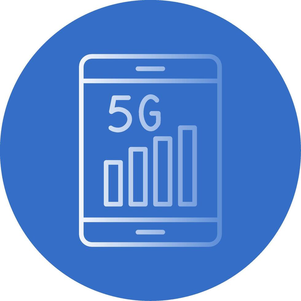 5g plano burbuja icono vector