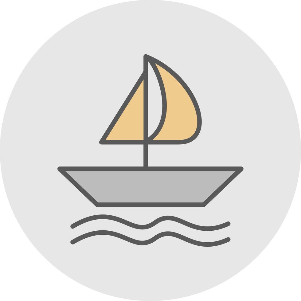 Sailing Line Filled Light Icon vector