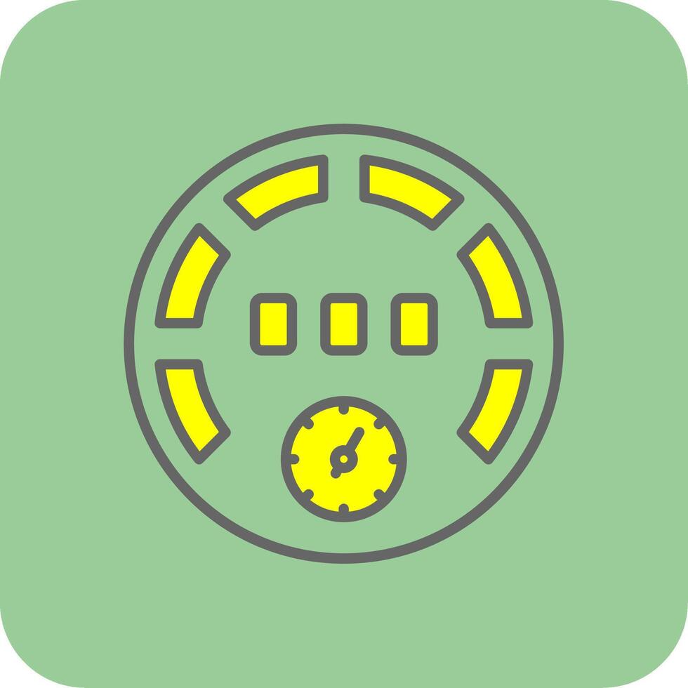 Gauge Filled Yellow Icon vector