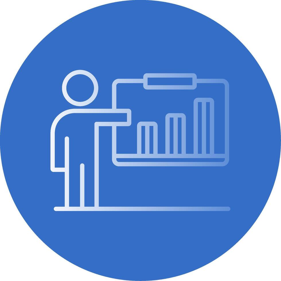 Bar Presentation Flat Bubble Icon vector