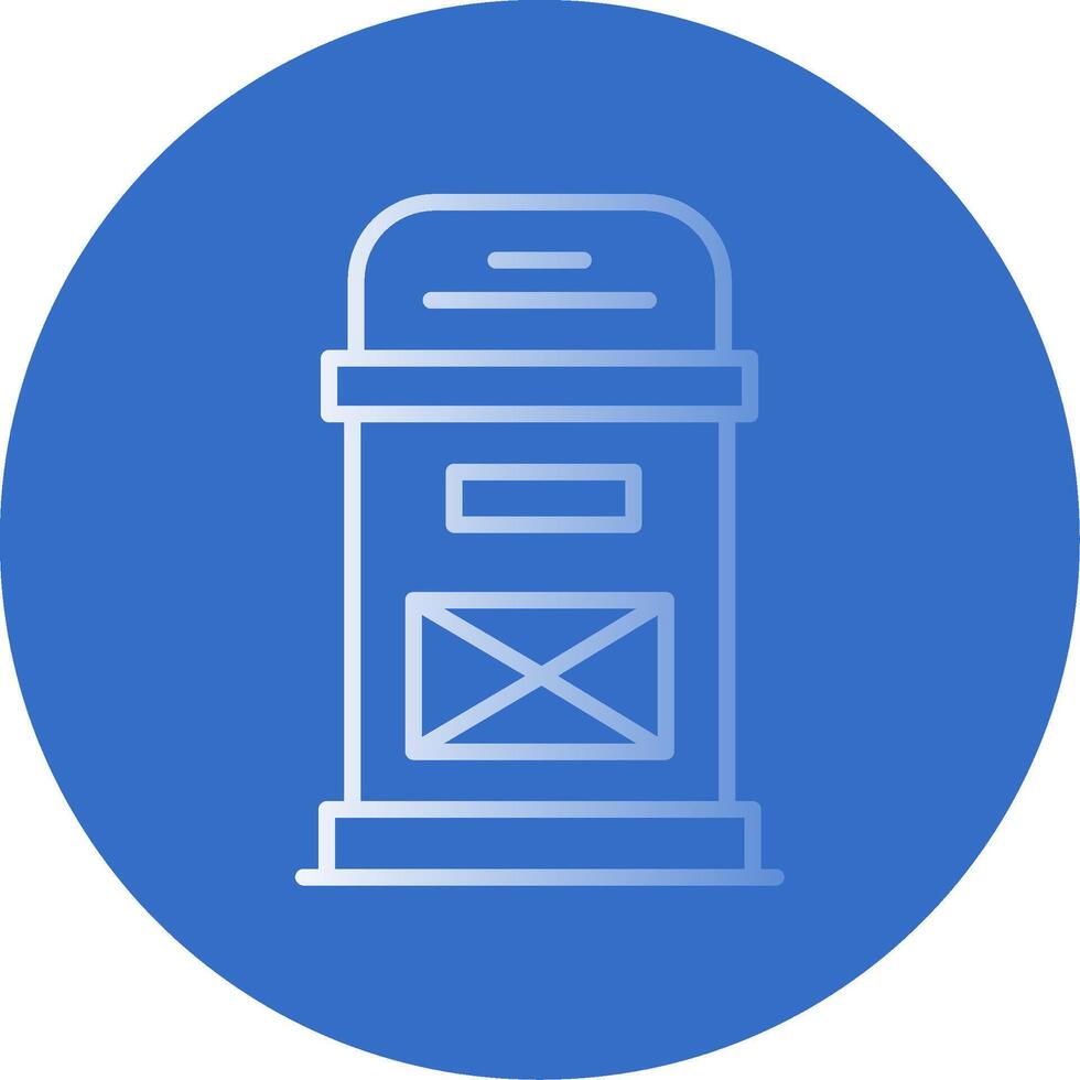 Postbox Flat Bubble Icon vector