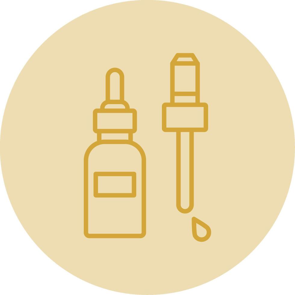 Serum Line Yellow Circle Icon vector