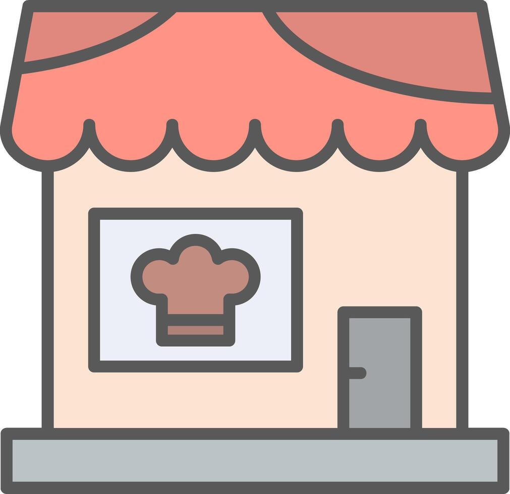 Restaurant Line Filled Light Icon vector